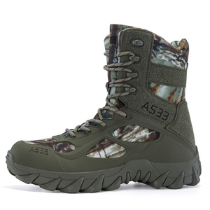 รองเท้าบูทแบบยุทธวิธีลายพราง Realtree รุ่น DF TSBSS AS33 เสริมความแข็งแรงบริเวณหัวและส้นเท้า เหมาะสำหรับงานภาคสนาม รองเท้าที่ใส่สบายสำหรับทุกวัน - Product Image 4
