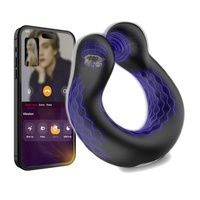 10 Modi Realistische Silikon-Vibrationsringe zur Verzögerung der Ejakulation Hodensack-Massage Sexspielzeug für Männer