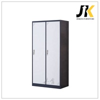 Armoire de rangement moderne en acier à 2 portes, armoire métallique pour vêtements, armoire en acier avec miroir pour bureau, école, salle de sport