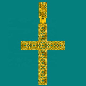 कस्टम क्रिस्टियन ठोस सोने 10k 14k 18k 22k 9k गहने क्रॉस पेलेंट vs1 लैब उगाए गए हीरे के ठीक गहने संग्रह - Product Image 6