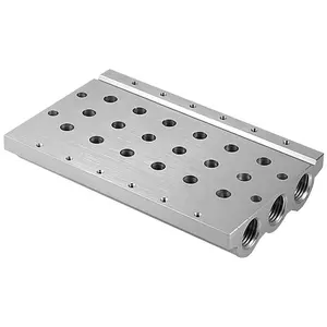 Custom Pneumatic Manifold Aluminum Alloy VUVG/VUWG 1/8'' Series 1-24 Position G Base For FESTO Solenoid Valve