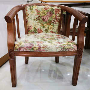 Classic Chinese Style Solid Wood Plum Blossom Dining <b>Table</b> And Chair Set 6 Piece <b>Walnut</b> Color Comfortable For Living Room And - Product Image 2