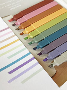 कारखाने प्रचार कस्टम 6 12 16 20 पीसी बाइबिल के लिए उच्च हल्के पेस्टल सौंदर्य उच्च हल्के पेन ढीली गैर-विषैले वर्ग मार्कर बाइबिल के लिए - Product Image 2