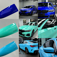 Película Protectora de Pintura para Automóviles Carnell Bay Blue Glossy TPU, Cambia el Color de la Carrocería, Autoregenerable, Protección UV, Antiarañazos, 7.5 Mil, 1.52x15M