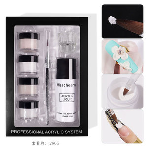 Jingwen OEM Nagel Acryl pulver Kristall pulver Set für Nagels tudio