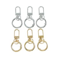 Accessoires de porte-clés DIY en alliage de zinc, mousqueton pivotant avec anneau en O à ressort, sûr et durable pour pendentifs de sac à main et artisanat