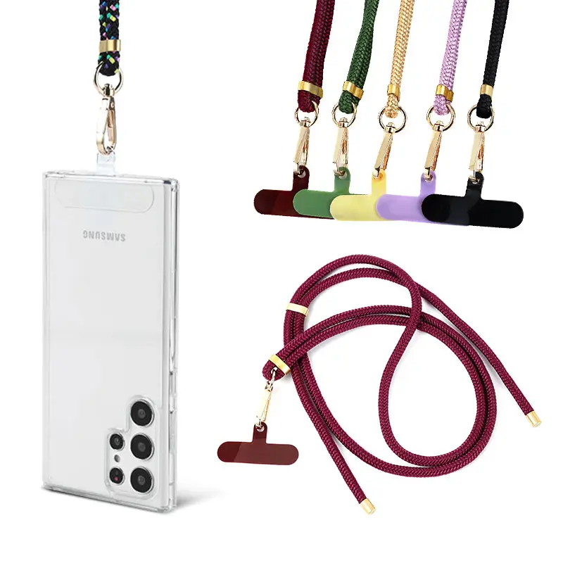 Atacado Ouro Telefone Lanyard Crossbody Universal Phone Strap