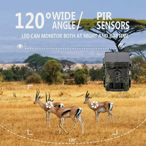 Wifi App Contrôle Infrarouge Vision Nocturne PIR Détection <span class=keywords><strong>De</strong></span> Mouvement Étanche Sauvage Piste <span class=keywords><strong>Chasse</strong></span> Caméra 940nm Sans Lueur Panneau Solaire - Product Image 1