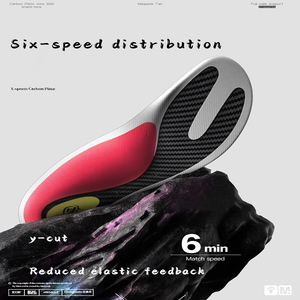 Máy chạy bộ cụ thể carbon Board vòm hỗ trợ thể thao đế hình chữ Y ánh sáng mềm siêu mỏng hấp thụ sốc cao Bounce Giày chèn - Product Image 6