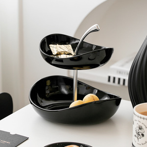 Promo Panas! Rak Buah Baru untuk Meja Kopi Ruang Tamu, Rak Buah 3 Tingkat dengan Stand Logam, Nampan Sajian untuk Meja Dapur - Product Image 3