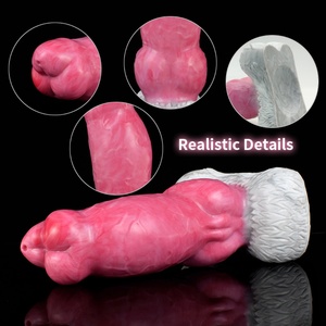ของเล่นทางเพศสำหรับผู้หญิง 18+  ดิลโด้ซิลิโคน YOCY สีเนื้อเหมือนจริง พร้อมจุกสุญญากาศ ดิลโด้แบบมีปมสำหรับสอดใส่ทางทวารหนัก ดิลโด้รูปทรงสัตว์ ดิลโด้รูปทรงสุนัข ขนาดใหญ่ - Product Image 3