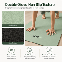 Tapis de yoga TPE peu encombrant, antidérapant et léger, enroulable, pour la maison, la salle de sport et le studio – Vente en gros