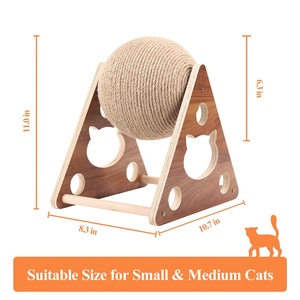 Jouet interactif rond en bois massif écologique pour animaux de compagnie, idéal pour toutes les occasions - Vente en gros - Product Image 4