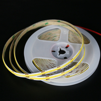 Ruban LED COB à haute luminosité 12V 24V Blanc chaud Bande lumineuse 3000K 4000K 6000K Bandes lumineuses intelligentes 8mm PCB Haute densité CRI>90