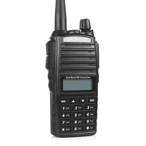 Baofeng UV-82 Walkie Talkie dua arah, tranceiver Radio dua arah FM Ham Band VHF/UHF Dual PTT 8 Watt