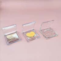 Coupe coeur forme claire marque privée personnalisé vide fard à paupières palette emballage unique ombre à paupières étui blush conteneur