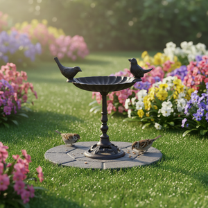 Modern High Quality <strong>Bird</strong> Stand <strong>Metal</strong> <strong>Bird</strong> <strong>Bath</strong> for Garden Backyard Decoration Latest Design Lawn Ornament - Product Image 4