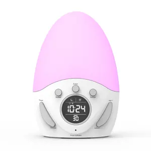 Hot Selling Atmosphere Sunset Mode Bedside Lamp Wake Up Light Sunrise Simulation LED Screen Alarm Clock.