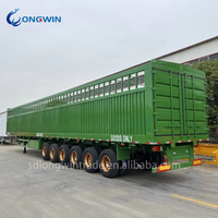 Semi-remorque à plateau double pour bétail, 60 tonnes, 3 essieux, 15 m, transport d'animaux à clôture haute, semi-remorque à plateau pour le transport de marchandises