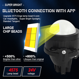 Honda 3 Inch Ống Kính Sương Mù Ánh Sáng Chiếu Với Ứng Dụng 3 Màu Sắc Cao Thấp Chùm 110W H11 LED Đèn Sương Mù Cho Xe Siêu Sáng - Product Image 5