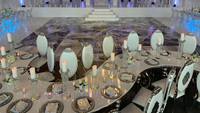 Tables de banquet Serpent de mariage Serpentine d'hôtel Offre Spéciale Table à manger en acier inoxydable pour événement de mariage