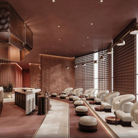 Meubles de salon de coiffure haut de gamme sur mesure, vitrines de luxe, mobilier professionnel pour salon de beauté, rénovation d'intérieur de boutique