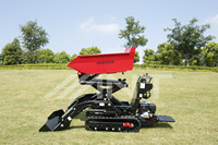 BY800 essence puissance roue brouette Mini Dumper chenillé Mini chargeuse-pelleteuse pour chantier de construction