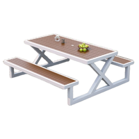 Meubles de restaurant durables et personnalisables pour la cafétéria scolaire, ensemble table et chaises, design européen moderne, construction en acier