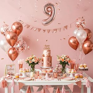 New Arrival 16/32/40 Inch Thick Helium Retro Number Aluminum Foil Balloon Eco-Friendly Customized Color Day - Product Image 4