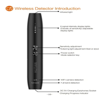 Detector de Señales RF Anti-Espía BLOCKWAVE, Buscador de Cámaras Inalámbricas, Rastreador de Dispositivos Ocultos GPS, Detector de Dispositivos Ocultos de 1MHz-6GHz, Portátil