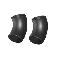 1/2 "ukuran kecil las bokong hitam siku mulus pipa siku