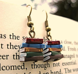 Boucles d'oreilles <span class=keywords><strong>livre</strong></span> de styliste pour femme, boucles d'oreilles en forme de dictionnaire, collection 2021 - Product Image 2