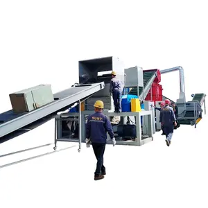E Waste Refrigerator Dismantling Platform And Crushing Separating Production Line