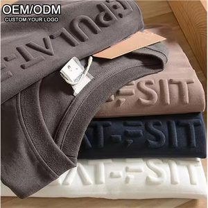 Vêtements personnalisés OEM, haute qualité, 100% coton, 180, 200, 220, 230 g/m², t-shirt personnalisé OEM, votre propre t-shirt 3D embossé, grandes tailles - Product Image 2