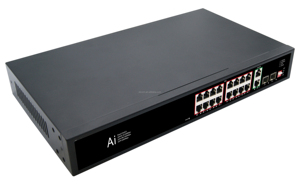 OEM 16 cổng Gigabit PoE chuyển đổi Extender 250m CCTV mạng Ethernet VLAN PoE chuyển đổi 48V 10/100M + 2 cổng GE Combo - Product Image 2