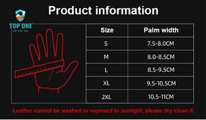 Top One Full Finger Protection Résistance aux coupures Gantelet en cuir Moto Équitation Cyclisme Gants tactiques - Product Image 5