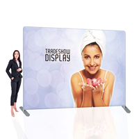 Vente directe d'usine Tension tissu support bannière personnalisé photomaton décors support avec double face impression fond