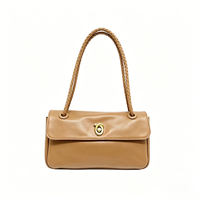 Nouveau sac à bandoulière pour femme, couleur unie, cuir souple, grande capacité, style luxe léger, polyvalent