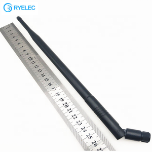 Antena WiFi de Goma Negra de 290 mm para Interiores y Exteriores, 2.4 GHz, con Conector Hembra para Router, Tipo Antena de Látigo, Venta al Por Mayor de Fábrica - Product Image 1