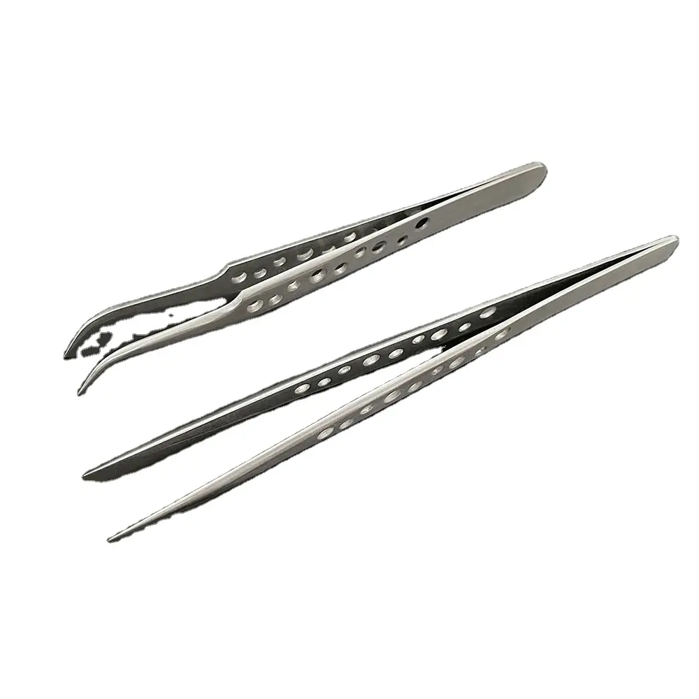 Industrial Tweezers Electronics Anti-static Curved Straight Tip Precision Stainless DIY Hand Tools Sets Forceps Phone Repair