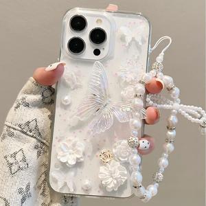 เคสโทรศัพท์ลายดอกไม้ผีเสื้อ 3 มิติ สีสันสดใส สไตล์ INS สำหรับ iPhone 17/16 Pro Max, สำหรับ iPhone 15 Pro/14, กันกระแทกสำหรับ iPhone 13 - Product Image 4