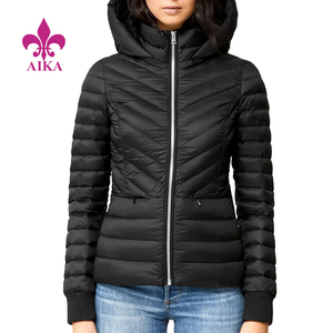 Chaqueta acolchada ajustada para <span class=keywords><strong>mujer</strong></span> con diseño <span class=keywords><strong>de</strong></span> bolsillo con cremallera invisible a precio <span class=keywords><strong>de</strong></span> fábrica al por mayor - Product Image 4