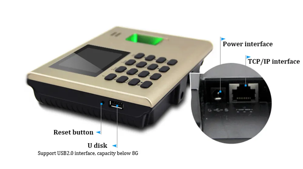 ZK K40 batteria integrata sistema Linux USB TCP/IP RFID Card riconoscimento delle impronte digitali macchina per presenze con Software gratuito SDK