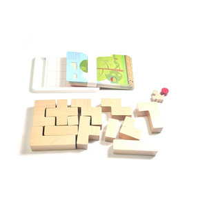 Montessori giáo dục đồ chơi thú vị ghép hình câu đố trẻ em phẳng xây dựng khối hạt trò chơi mini nhỏ Gỗ Ghép Hình câu đố - Product Image 1