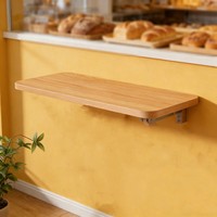 Holz-Klapptische 60 cm Wandhängender Schreibtisch Wandmontierter Tisch mit Ablagefach Weintisch Wohndekoration