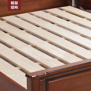 골동품 단단한 나무 조각 우아한 침실 가구 나무 킹 사이즈 퀸 사이즈 나이트 스탠드 더블 침대 - Product Image 5