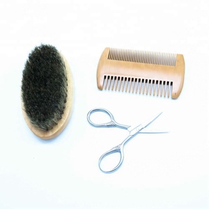 JDK Marque Privée Hommes Barbe Coupe et Kit De Toilettage avec Brosse À Barbe <span class=keywords><strong>Peigne</strong></span> et Ciseaux De Coiffeur pour la Barbe - Product Image 3