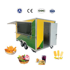 2025 European Mobile Food Trailer 4 <b>Wheel</b> Food Cart Spiral Potato Food Cart for Cold Drink - Product Image 2