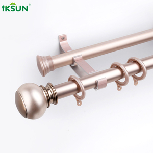Wholesale Aluminium Alloy Window Accessories Ring Curtain <b>Pole</b> Rod Gold Brackets for Household - Product Image 5