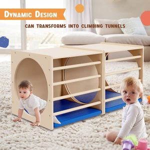 <span class=keywords><strong>Angolo</strong></span> Accogliente per Bambini 30 Pollici, Set di Lettura Montessori in Legno Massiccio con Cuscino, per Asilo Nido e Casa (Finitura Naturale) - Product Image 5